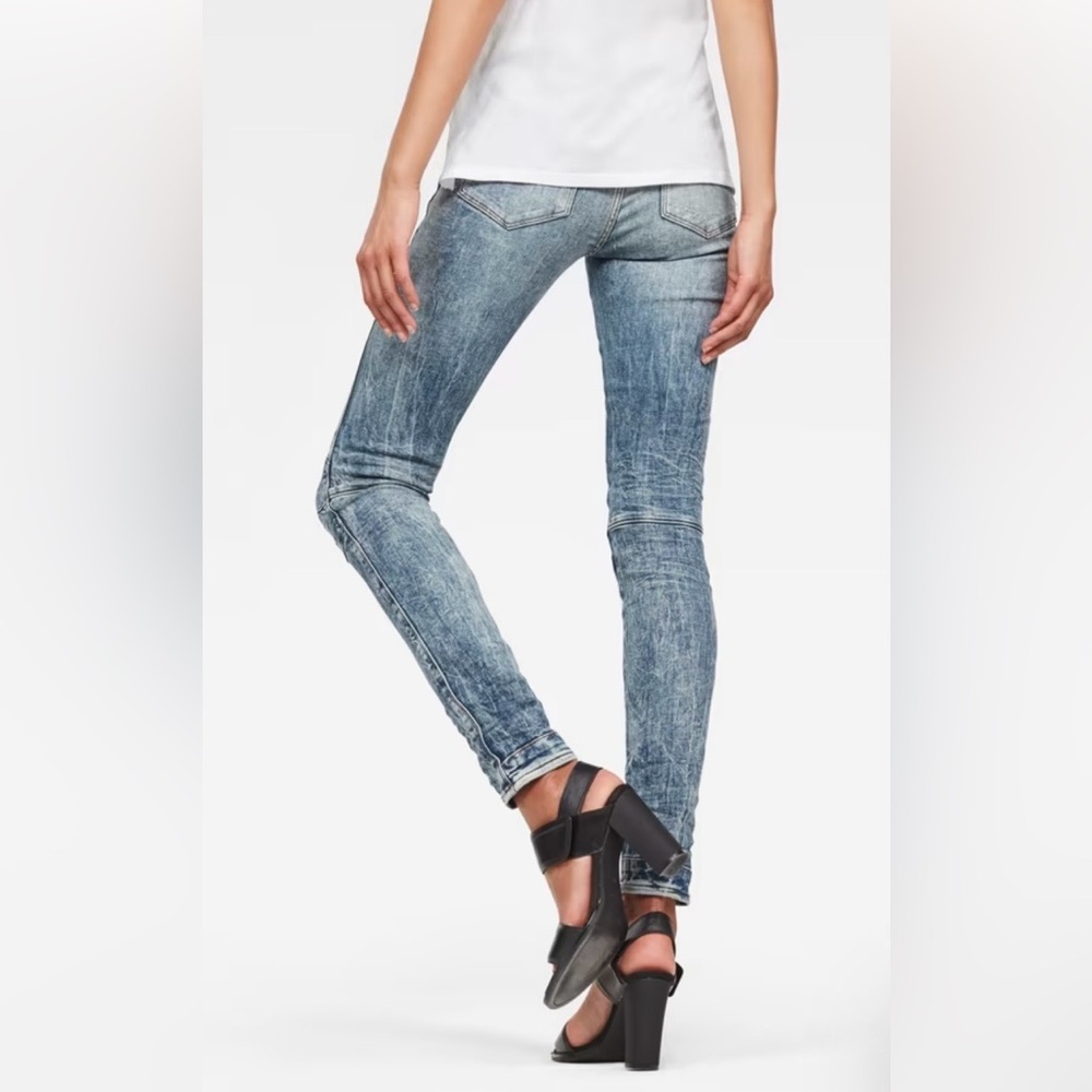 G-Star Raw Light Vintage Destroyed Skinny Women’s Jeans size 25/30 Strechy - Picture 4 of 10